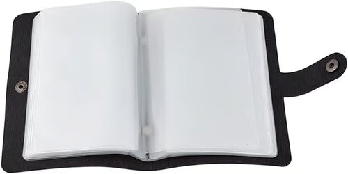 ✝️ Catholic Genuine Leather Holy Card Holder – Pocket Prayer Card Organizer with Snap Closure