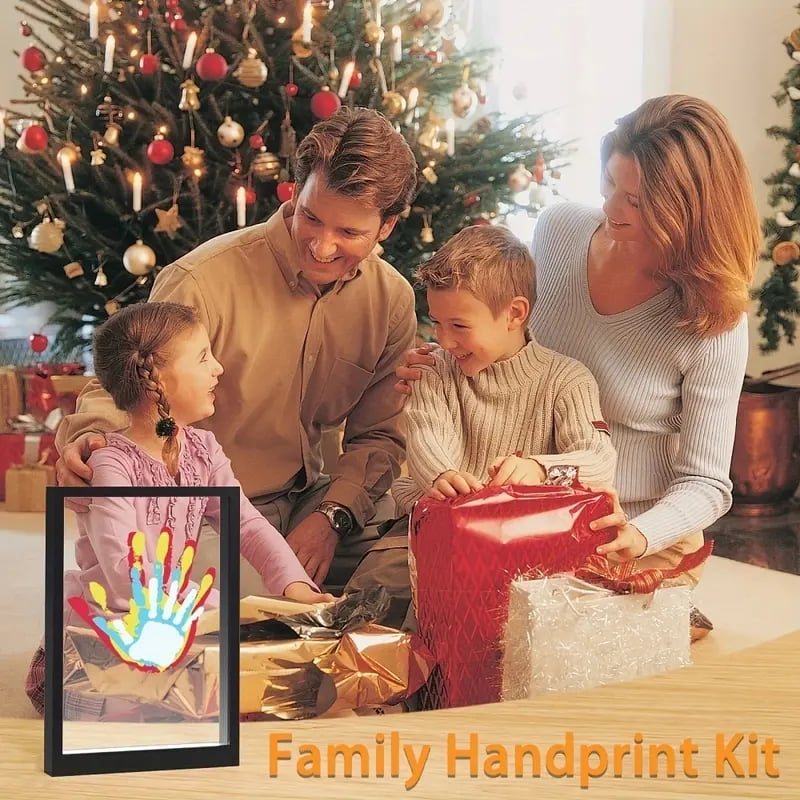 DIY Handprint Keepsake Kit for Family – Clay Imprint Craft Frame for Couple, Parent & Child – Creative Gift