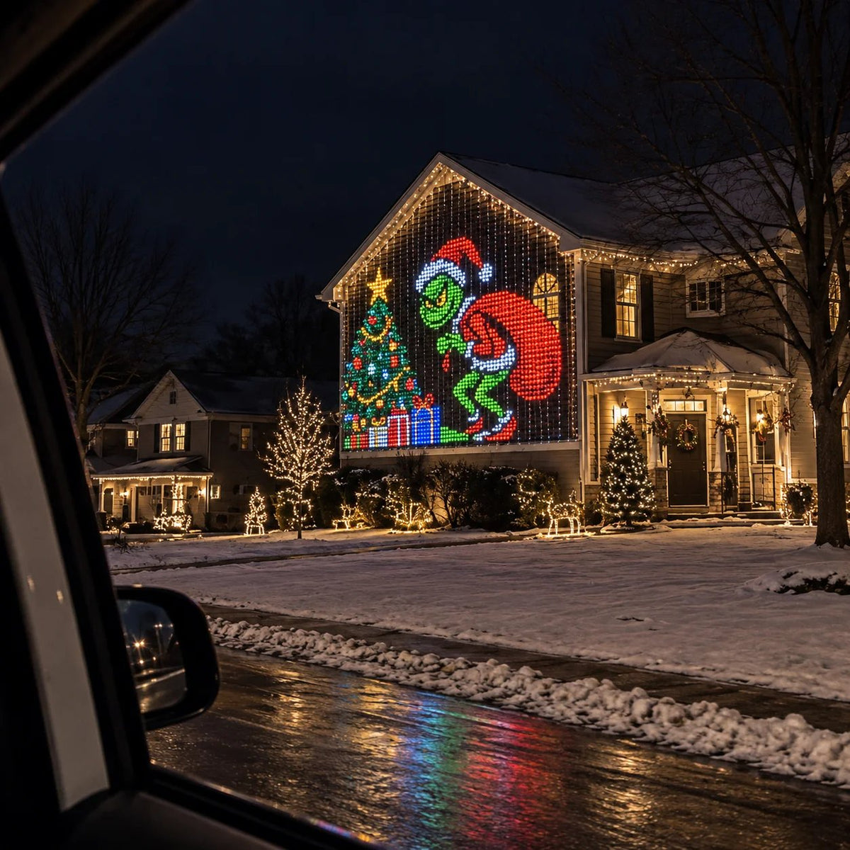 ๐ Smart LED Curtain Lights | App-Controlled Animated Christmas Wall Display โจ