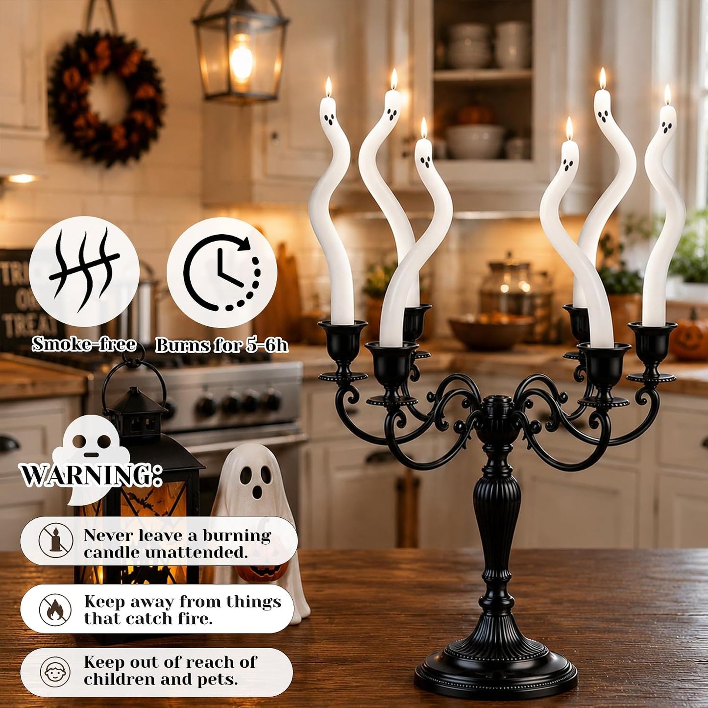 DIY Cute Ghost Twisted Candle