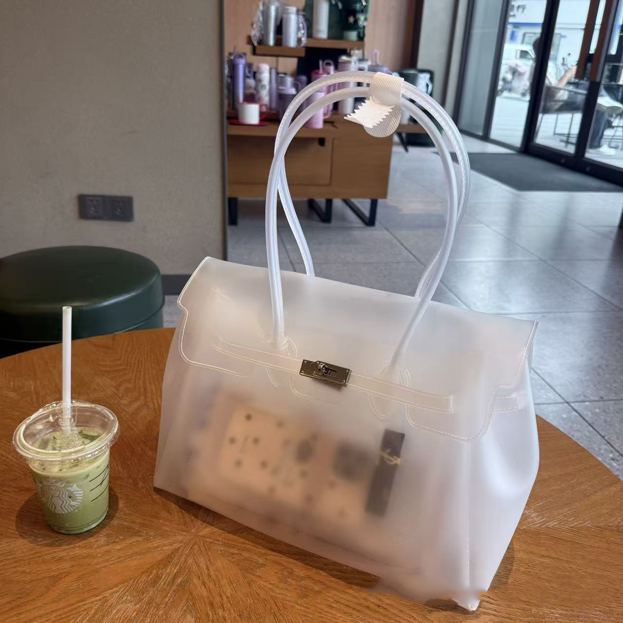 👜Transparent Jelly Shoulder Bag – Waterproof TPU Beach Tote & Crossbody Purse