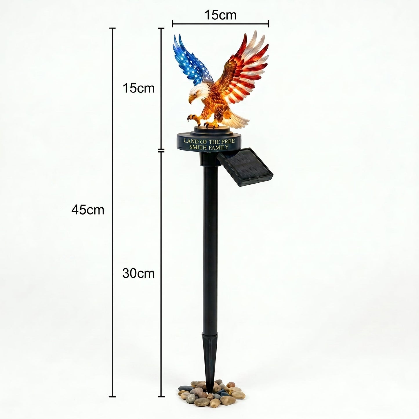 🦅Solar Eagle Garden Light – A Glowing Tribute to American Freedom