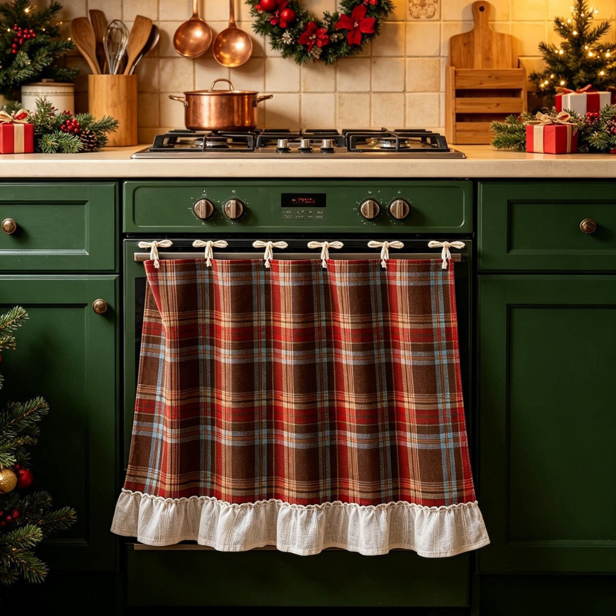 Handmade Oven Skirt for Kitchen Decor