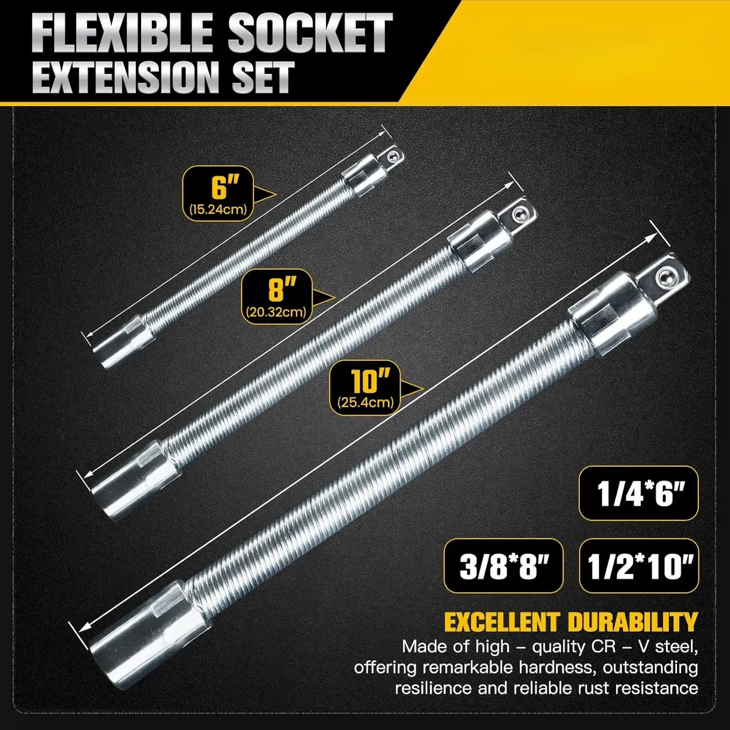 🔧 Flexible Universal Socket Extension Adapter Set