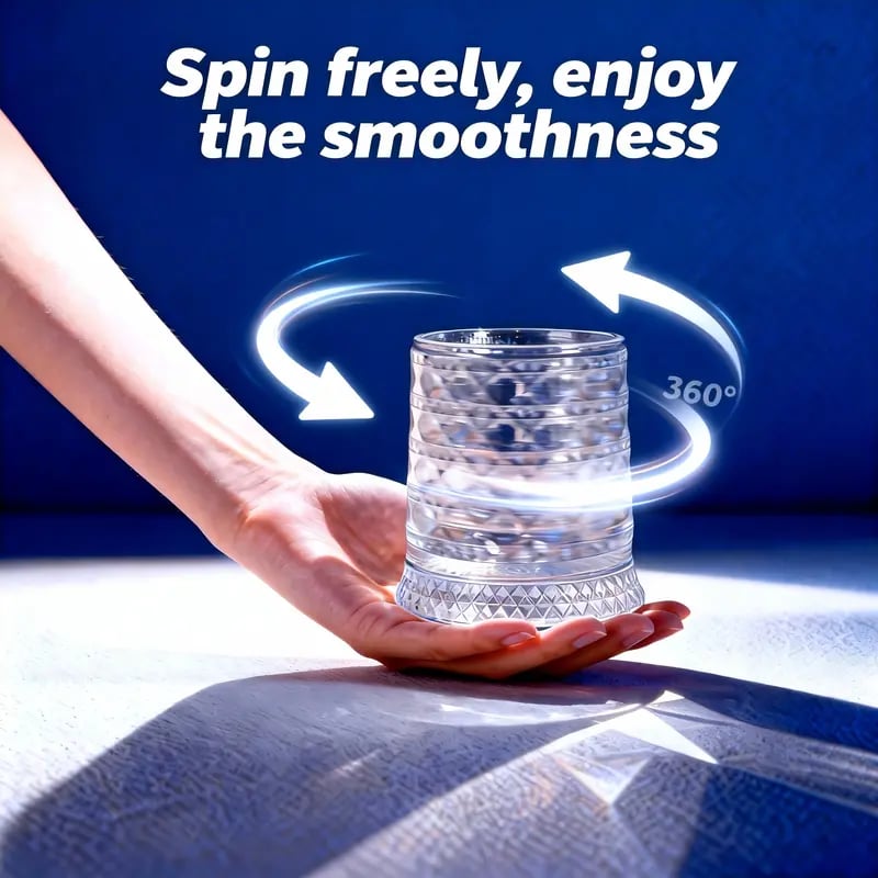 🔥LAST DAY 49% OFF - 🍺Luxury 360° Spinning Crystal Glass✨
