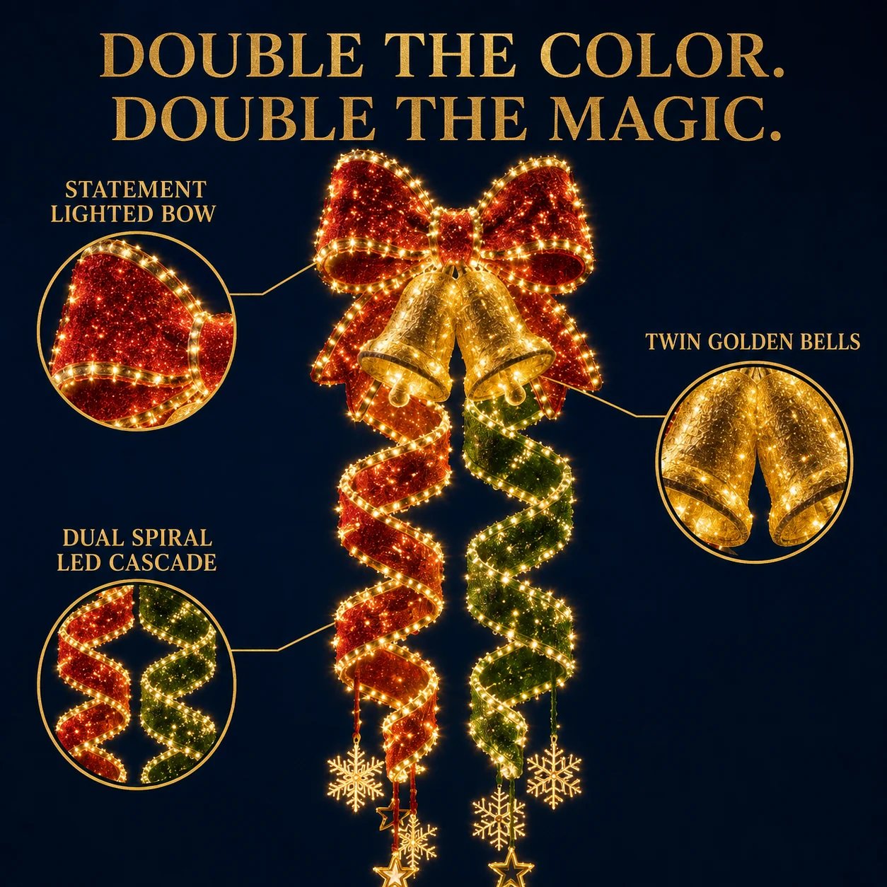 🎄Christmas Magic Spiral Hanging LED Light Collection
