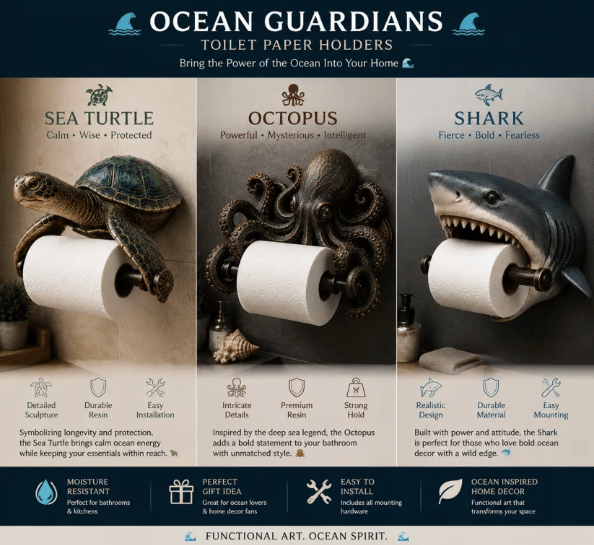 ๐ ๐Ocean Guardians Toilet Paper Holder Series
