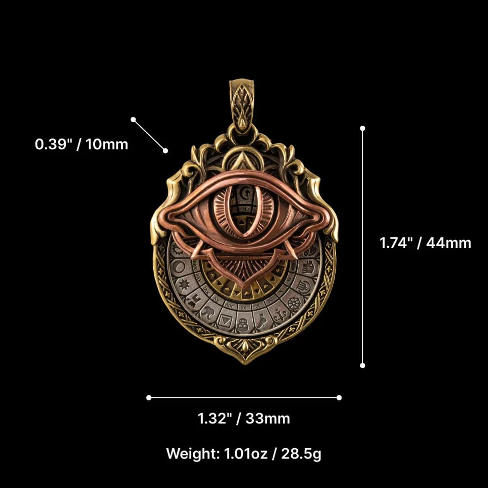 🔮 Handcrafted Tarot Eye Pendant – A Symbol of Intuition & Insight
