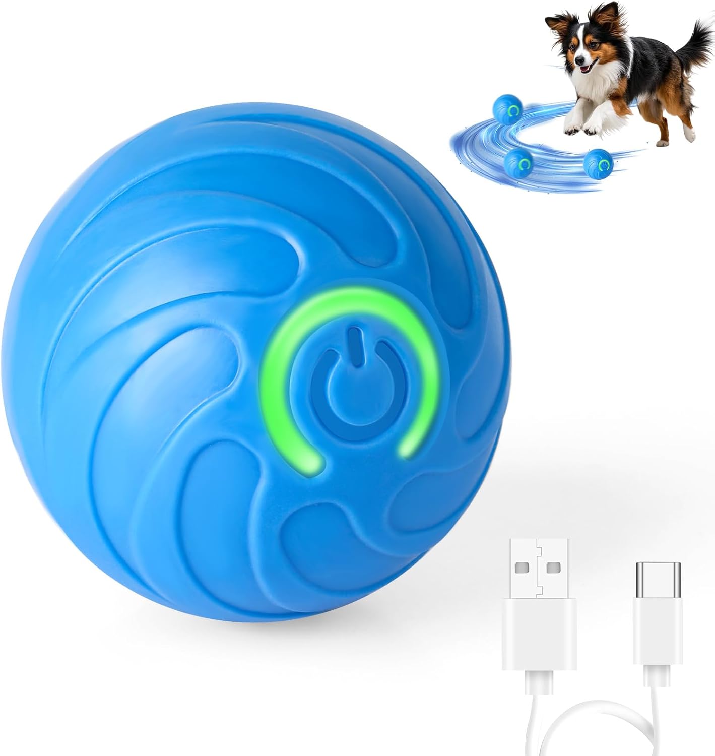 Buy 1 Get 1 Free🔥 Interactive Automatic Dog Toy Ball – USB Rechargeable