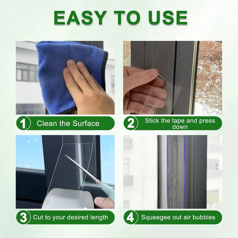 🏠 LIMITED-TIME OFFER: Clear Weather Sealing Tape for Windows & Doors