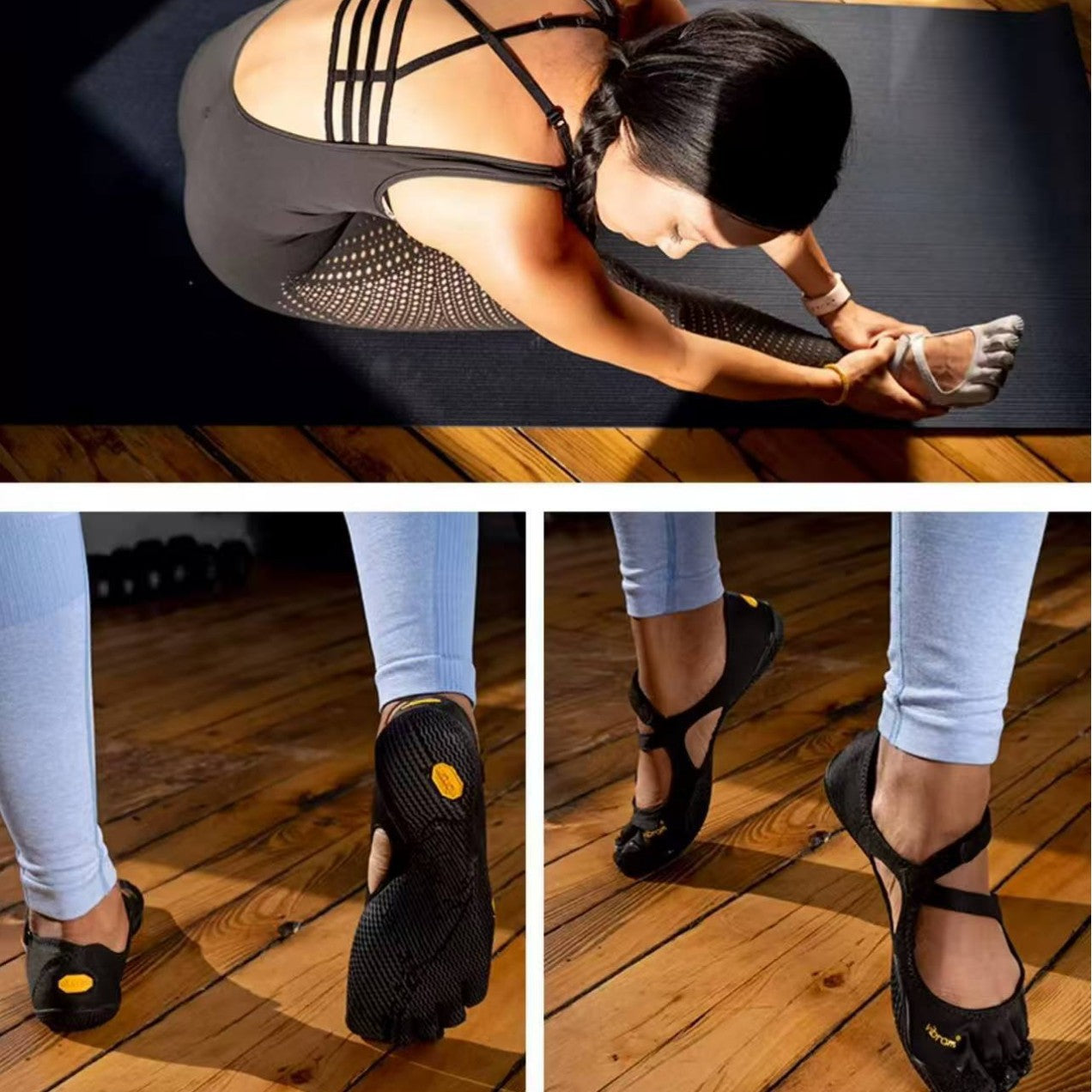 Barefoot Five-Finger Studio Shoes for Yoga, Pilates & Balance Training