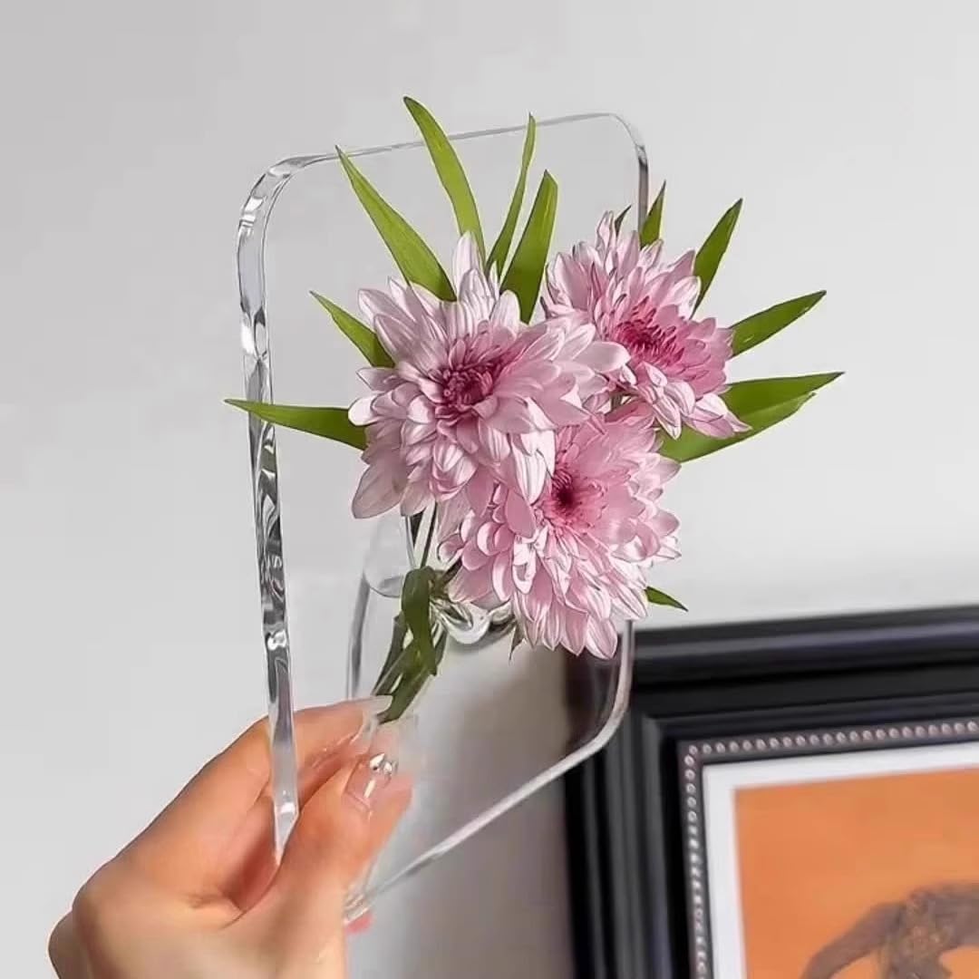 Floating Bloom Acrylic Frame Vase – Turn Simple Flowers Into Stunning Art