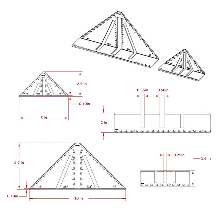 Professional Heavy Duty Metalworking Miter Square – Precision Layout Tool