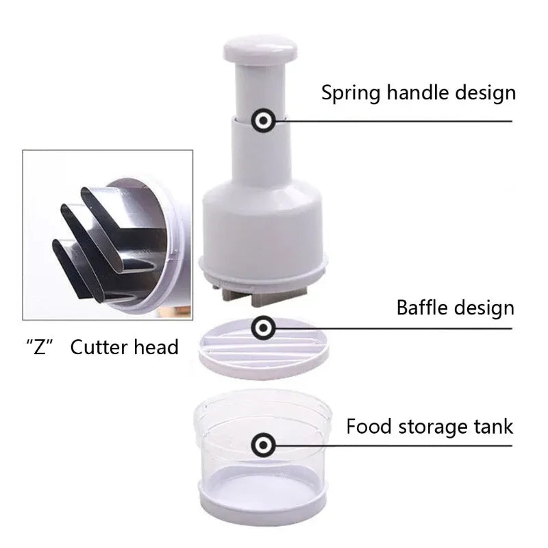 Manual Hand Held Slap Food Chopper Ginger Garlic Crusher Portable Kitchen Tool