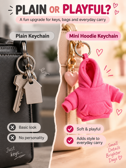 👕🔑 Cute Hoodie Keychain Charm – Mini Fashion Accessory for Bags & Backpacks