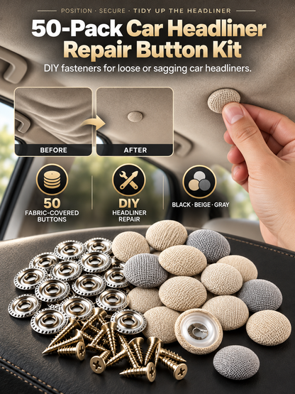 🚗 Car Headliner Repair Buttons – No-Sag Roof Liner Fixing Kit for Interior Upholstery