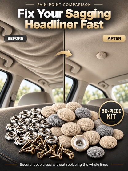 🚗 Car Headliner Repair Buttons – No-Sag Roof Liner Fixing Kit for Interior Upholstery