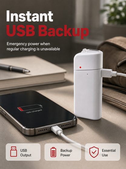 🔋 Emergency Phone Charger – AA Battery Powered USB Backup with LED Flashlight
