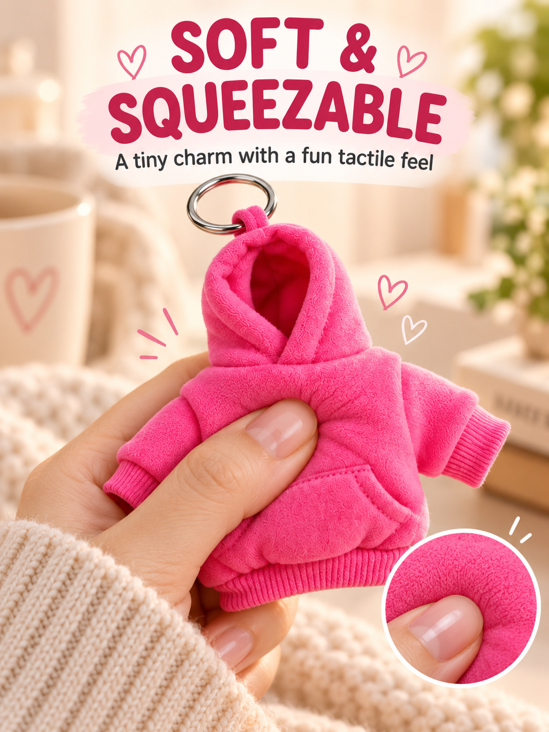 👕🔑 Cute Hoodie Keychain Charm – Mini Fashion Accessory for Bags & Backpacks