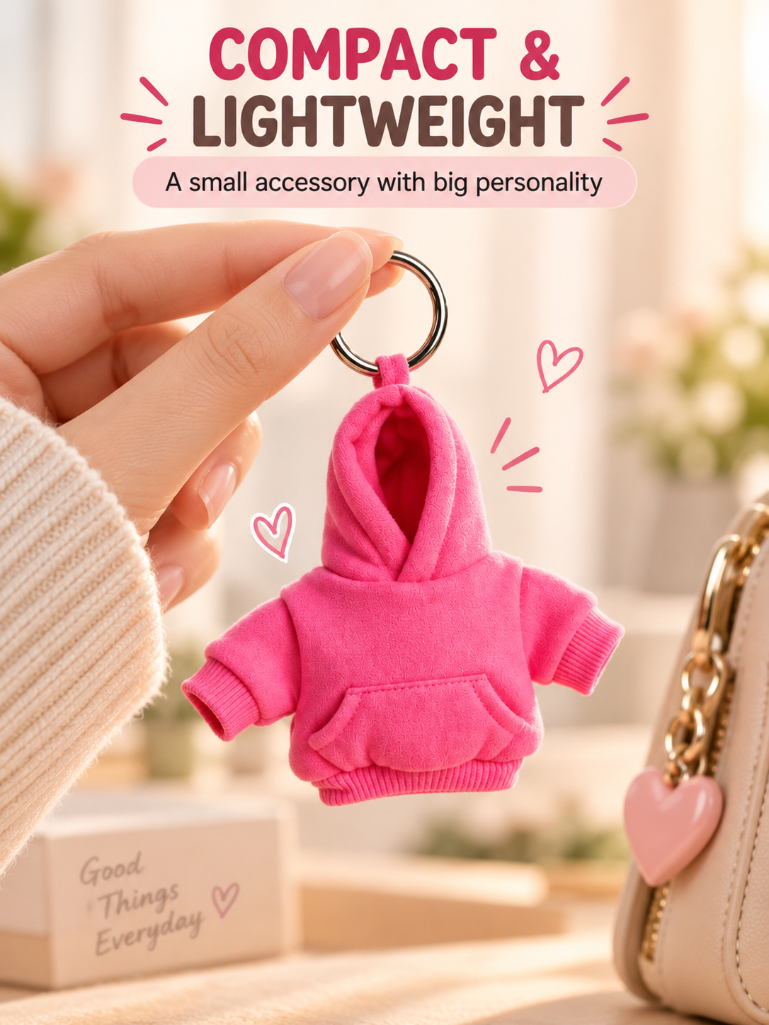 👕🔑 Cute Hoodie Keychain Charm – Mini Fashion Accessory for Bags & Backpacks