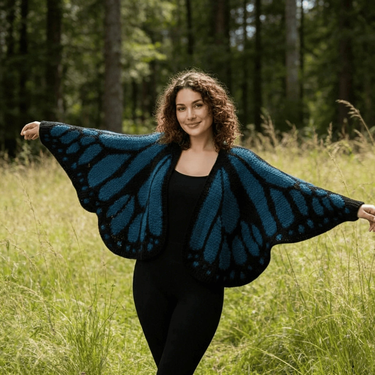 🔥 HOT SALE 49% OFF🔥Monarch Butterfly Cardigan – Handcrafted Statement Piece 🦋