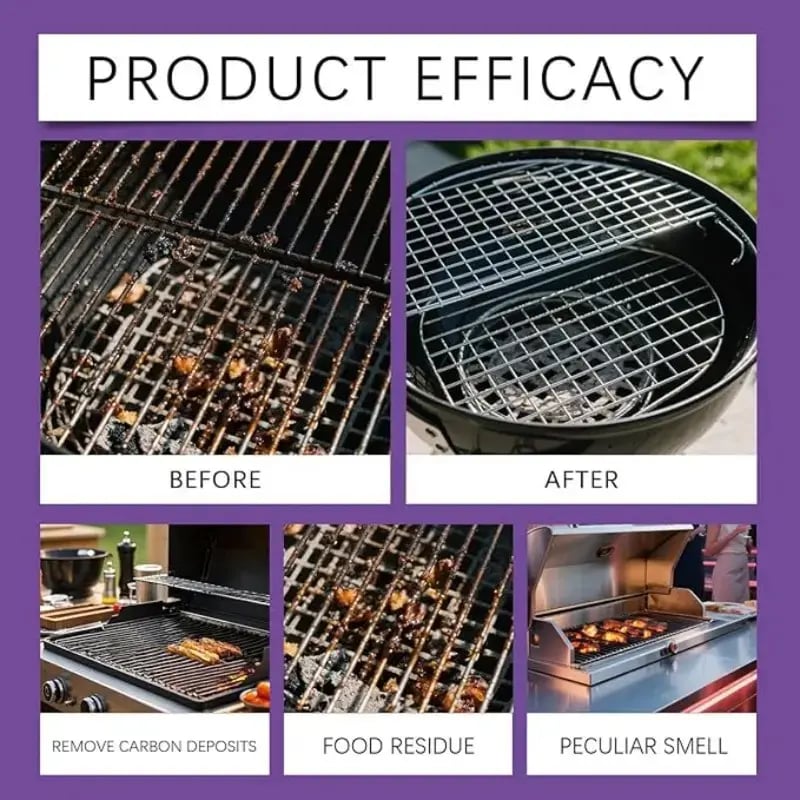 🔥Hot Sale 50% off💧120ML BBQ Non-toxic, Heavy Duty, No Residue Grill Cleaner Degreaser Spray