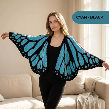 Monarch Butterfly Cardigan – Handcrafted Statement Piece 🦋