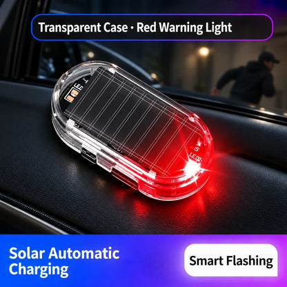 💥Solar Powered Fake Car Alarm Light, Auto Light Sensor LED Simulated Security Warning Flashing Light