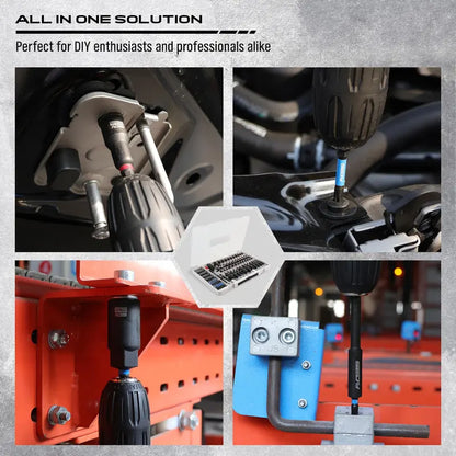 80-Piece Magnetic Impact Nut Driver Set – SAE & Metric Socket Bits with Adapters, Extensions & Bit Holder