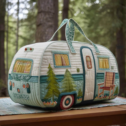 🔥LAST DAY 49% OFF✨🏕️ Vintage Camper Quilted Duffle Bag | Whimsical Retro Travel Companion