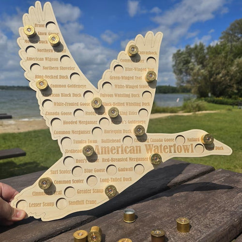 🔥LAST DAY 50% OFF - American Waterfowl Challenge Wooden Map 🦆 – Engraved 41 Species Duck Hunting Wall Decor & Harvest Tracker