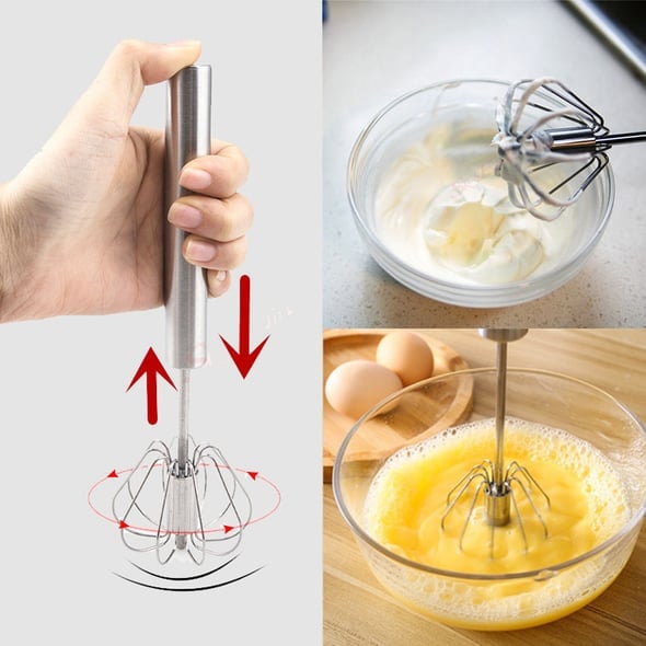🔥  Stainless Steel Semi-Automatic Whisk