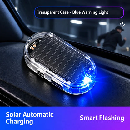 💥Solar Powered Fake Car Alarm Light, Auto Light Sensor LED Simulated Security Warning Flashing Light