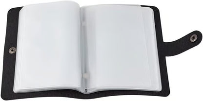 ✝️ Catholic Genuine Leather Holy Card Holder – Pocket Prayer Card Organizer with Snap Closure