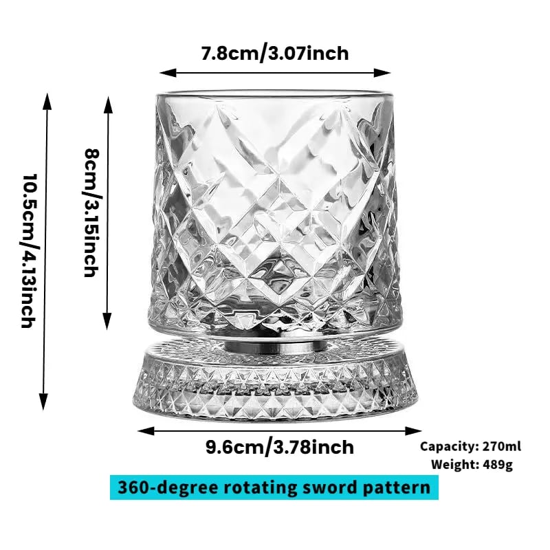 🔥LAST DAY 49% OFF - 🍺Luxury 360° Spinning Crystal Glass✨