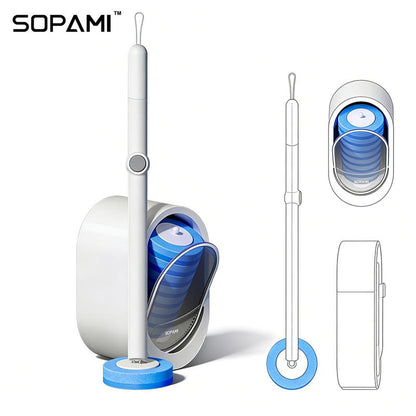 🚽 Disposable Toilet Brush Set with Wall-Mounted Storage Holder