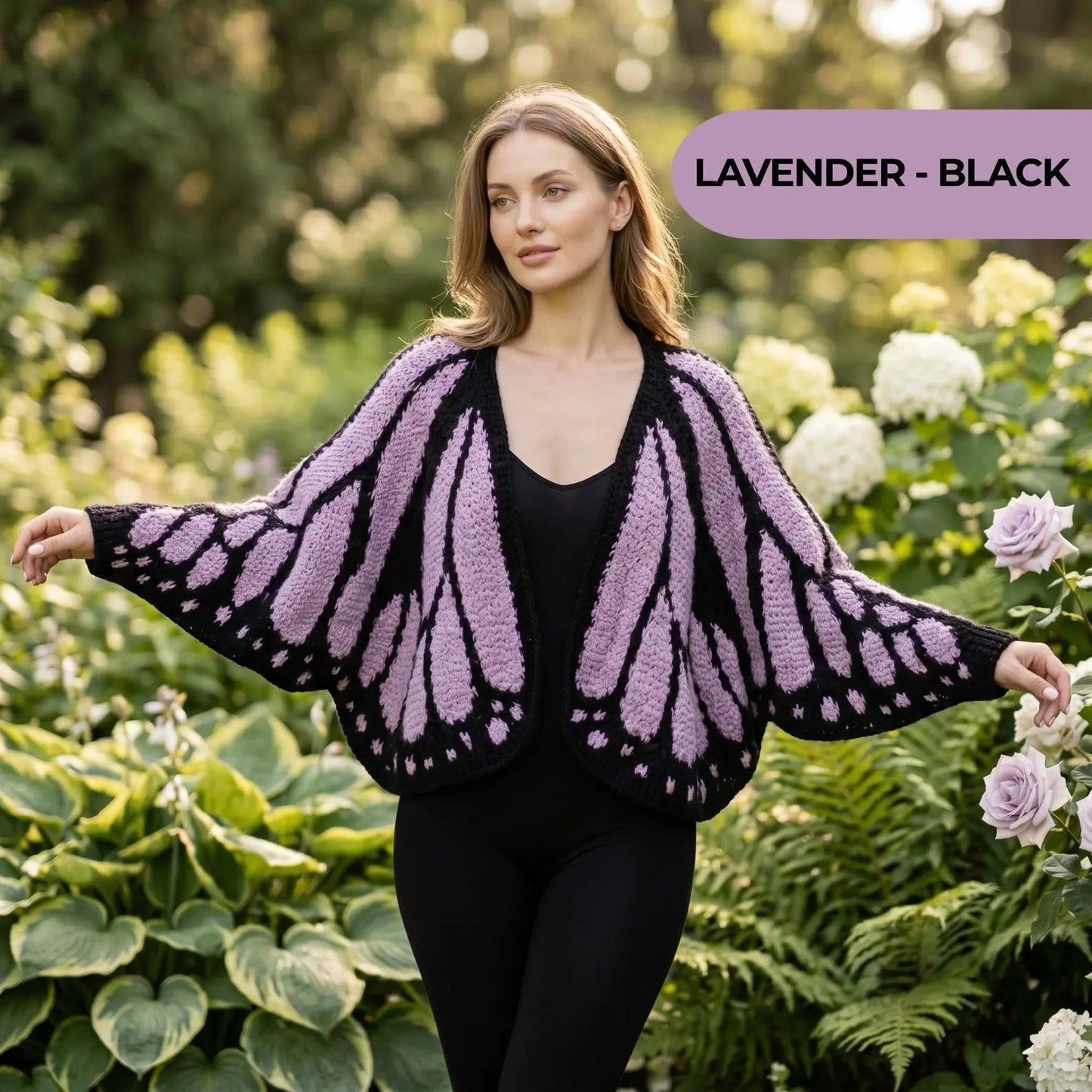 Monarch Butterfly Cardigan – Handcrafted Statement Piece 🦋
