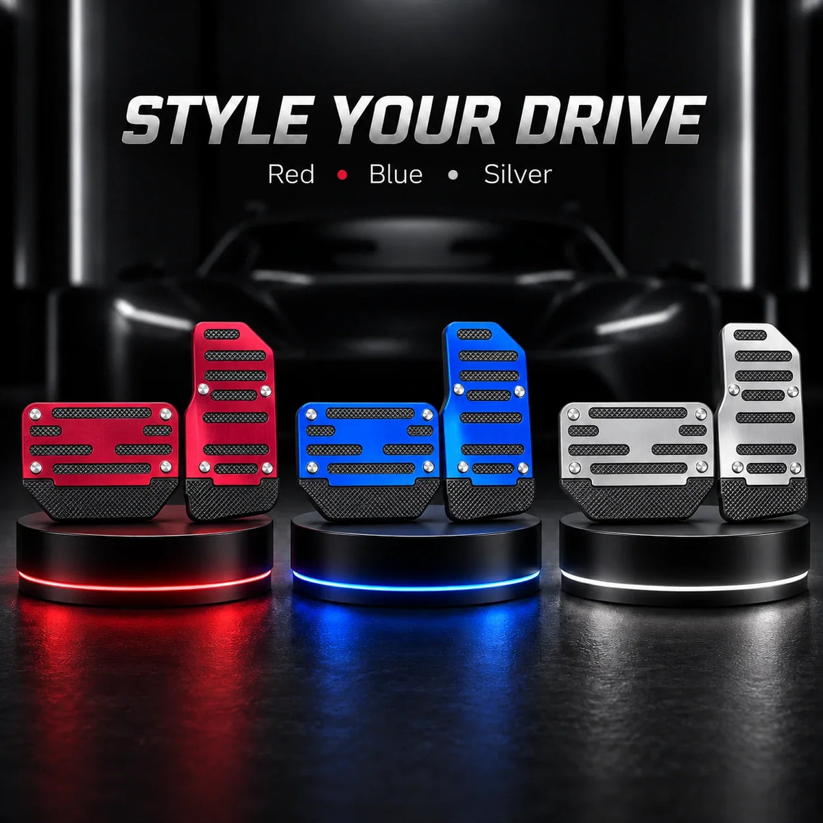 2PCS NonSlip Universal Automatic Foot Brake Gas Cover Pad Pedal Accessories Car