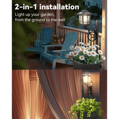 ✨49% OFF🌞2-in-1 Outdoor Solar Lamp Post Light with Planter: Illuminate & Decorate Your Garden🌼