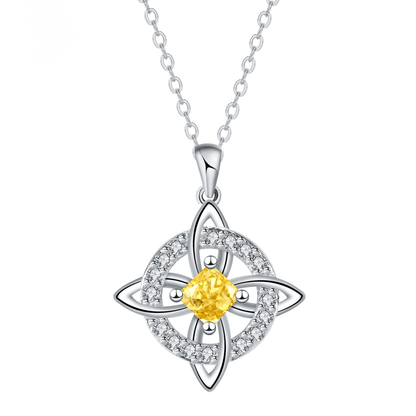 Personalized Witch’s Knot Birthstone Necklace