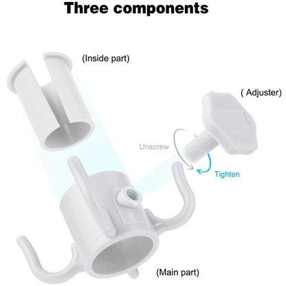 Universal Beach Umbrella Hook Hanger with 4 Hooks (1-Pack / 2-Pack / 4-Pack