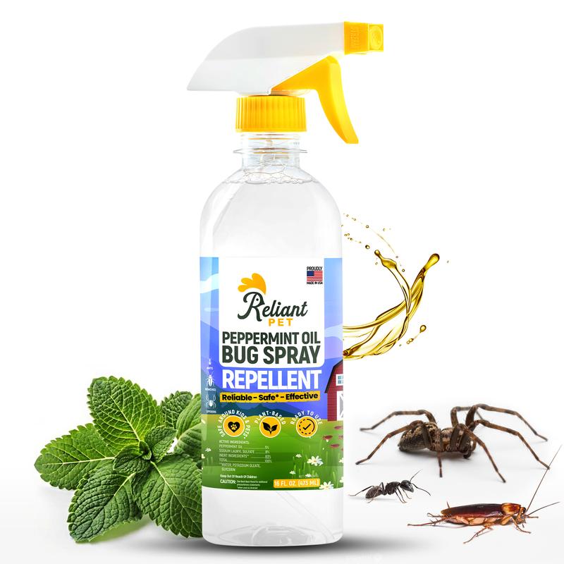 🌿🪳Natural Peppermint Bug Spray — 16oz Kid & Pet Safe Insect Repellent