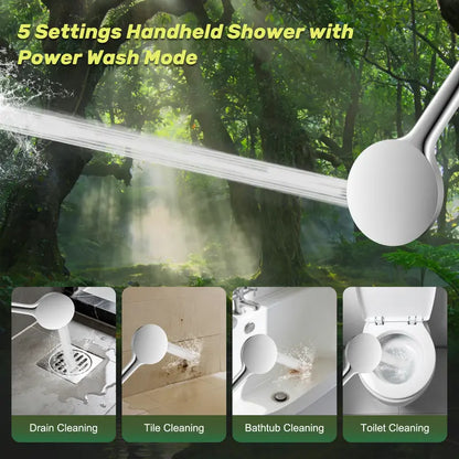 🚿 Luxury 3-Way Rainfall Shower Head Combo System 🚿