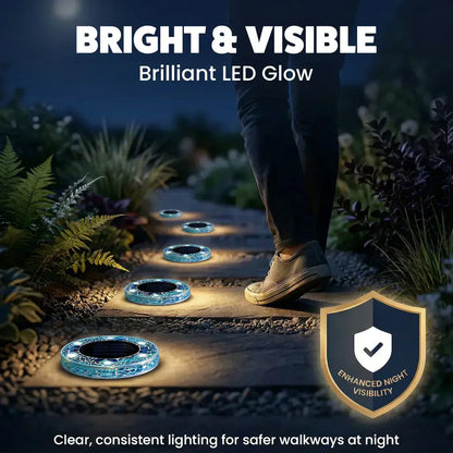 ✨Solar Outdoor Mosaic Disk Lights, Waterproof Pathway LED Light