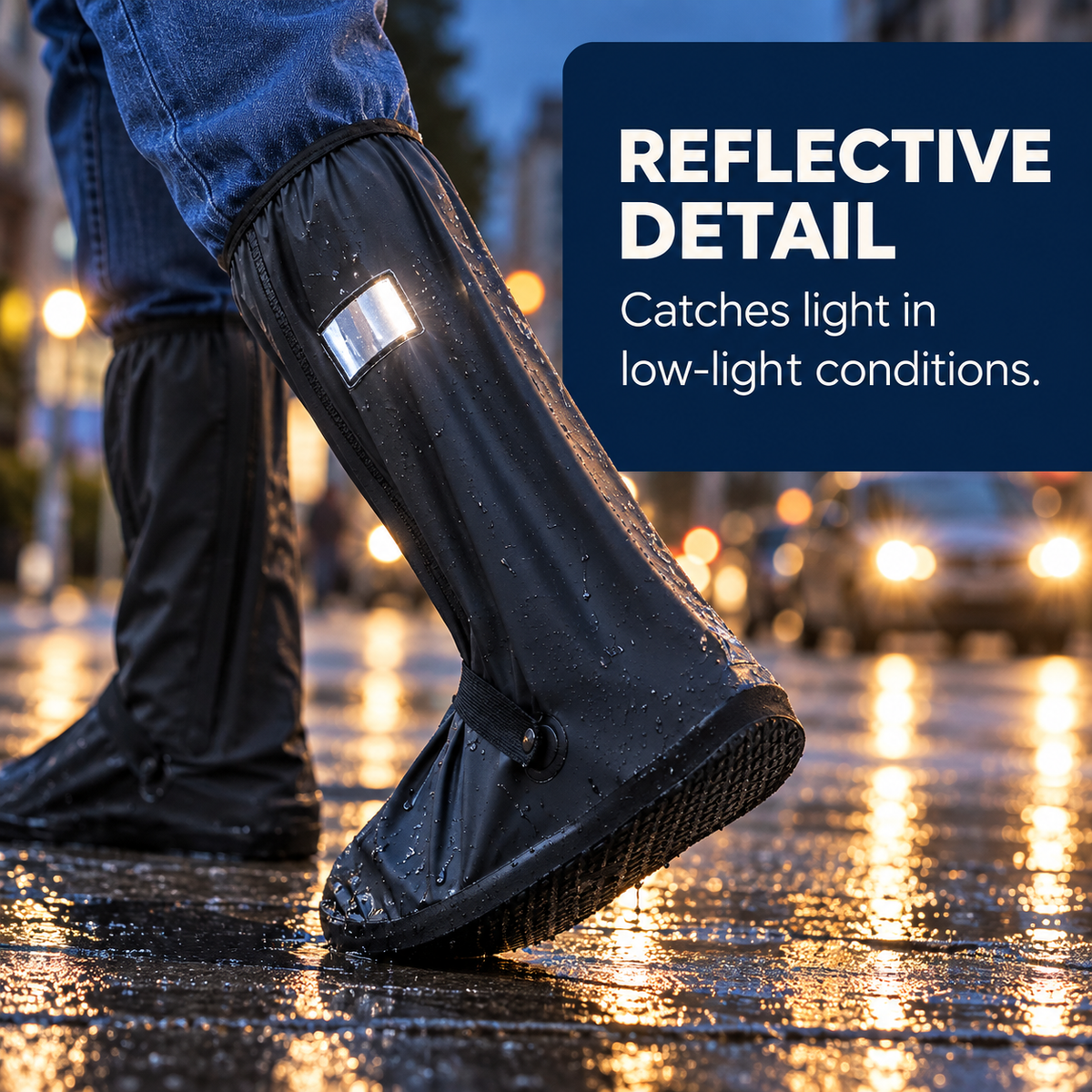 Reflective patch at dusk
