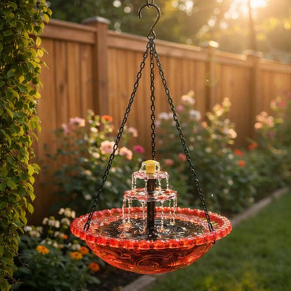 🔥46% Off--Solar Cascade Hanging Bird Bath Fountain🎁Buy 2 Free Shipping