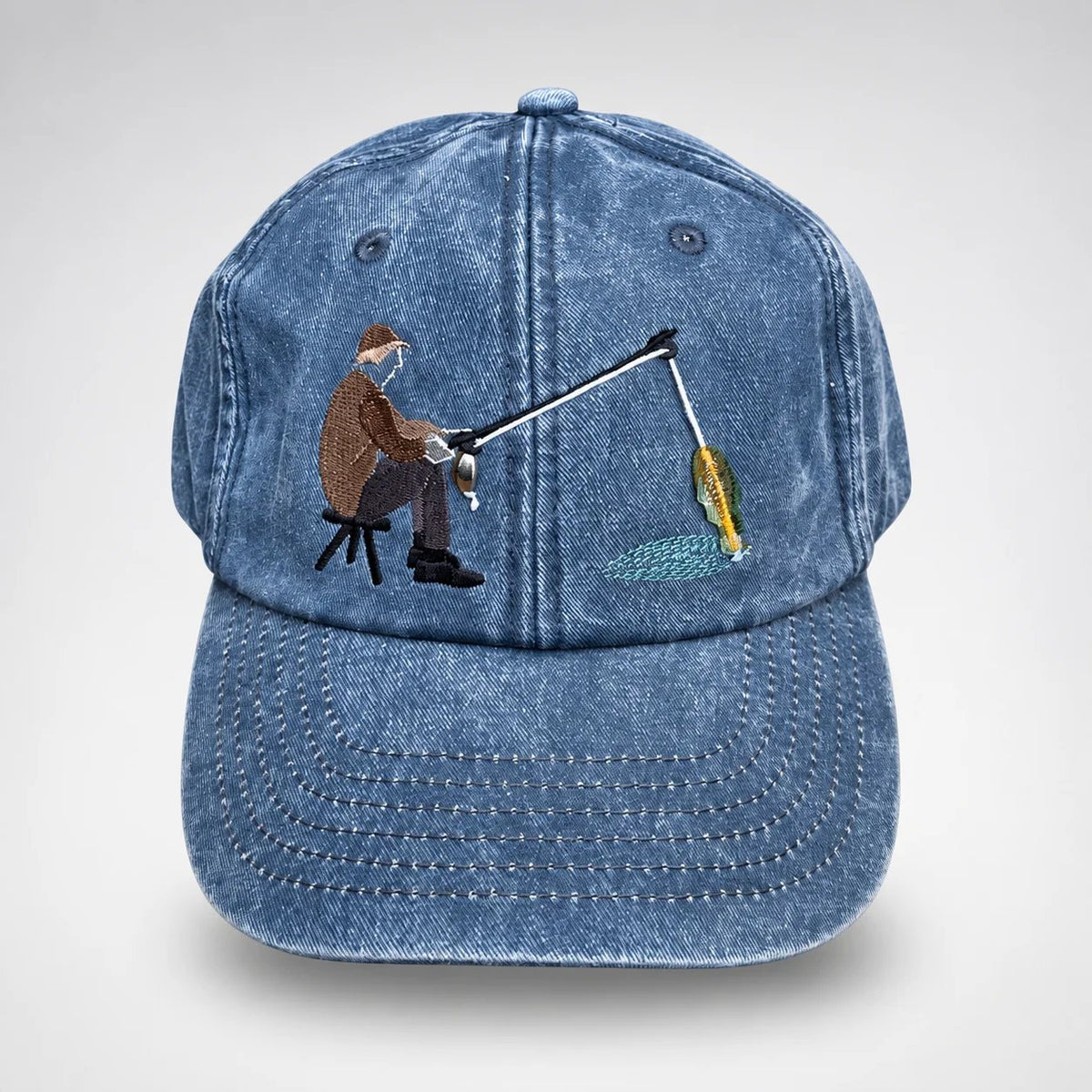🔥 Last Day 49% OFF-🎣🧢 Catch of the Day Interactive Fishing Cap –🎁 Vintage Washed Moving Fish Hat