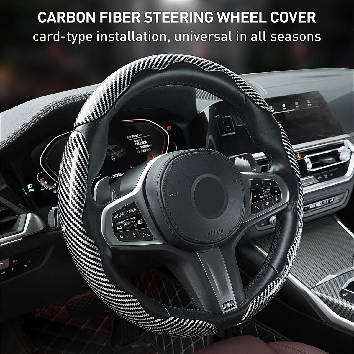 🚘Non-Slip Car Steering Wheel Cover for 15 Inch Wheels