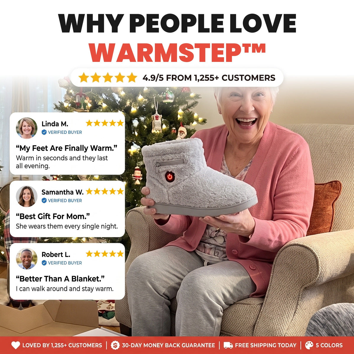 Why people love WarmStep - 4.9/5 from 1,255+ customers