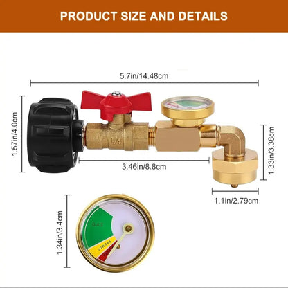 🔥Hot Sale 49% off💰⛽ Propane Refill Adapter with Valve & Gauge